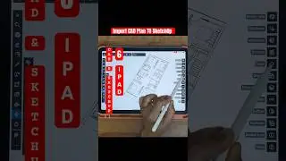 House Plan in CAD To SketchUp On iPad-6 #shorts #sketchup #3d #sketchuptutorial #autocad #iPad #2d