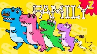 Dino Family Rhymes ! Father Mother Brother Sister Baby Dinosaur ! learn ENGLISH words for toddlers
