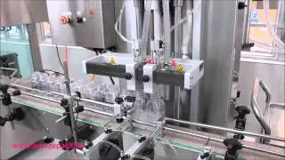 Bottle Rinser, Piston Filler, Auto Capper and Labeler