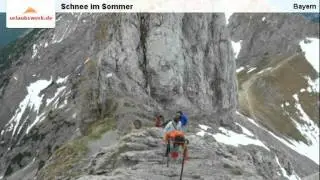 Schnee im Sommer, Bayern, Deutschland