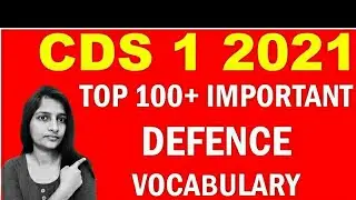 CDS 1 2021 ENGLISH VOCABULARY BY GOVTCRACKERS I HOW TO CLEAR CDS EXAM IN FIRST ATTEMPT I CDS 1 2021