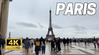 Paris Walking Tour 4K 60fps: Explore Eiffel Tower & Hidden Streets