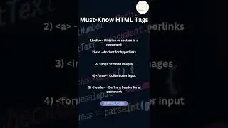Useful HTML tags #html #css #javascript #frontend #frontenddeveloper #frontenddevelopment #htmlcss