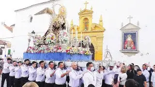 Salida de la Virgen de Los Remedios en Aguilar de la Frontera y llegada ante la Hermandad de Romera
