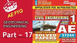 Geo-technical Engineering and Foundation Engineering Part 17 UPPSC AE/HPSC AE  YCT PYQ