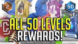 MUT 19 ALL 50 LEVELS REWARDS! FREE PACKS, JOURNEY, GAUNTLET!| MADDEN 19 ULTIMATE TEAM
