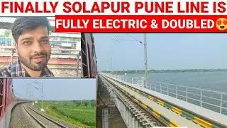 Solapur Pune Line is Now Fully Electric Doubled Line ( FEDL) |Washimbe To Bhigwan Full Uncut Journey