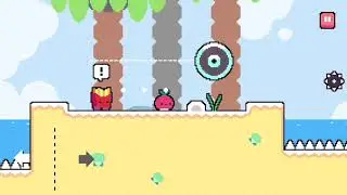 Dadish. World 2 - Strando Beach. Level 11. Walkthrough with Stars.