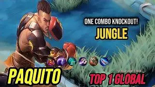Gameplay Paquito Jungle, One Combo Knockout [ Top 1 Global  Paquito ] Mobile Legends