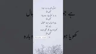 True words |  Deep lines | Urdu lyrics poetry | #heartbroken #whatsappsadsong #sadstatus #fatima
