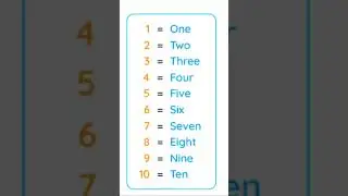one to ten spelling  for kids/math practice/basic math concepts spelling