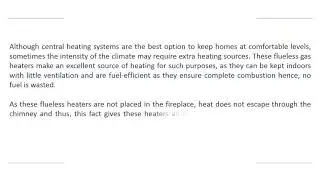 Heating Your Home With a Flueless Gas Fire