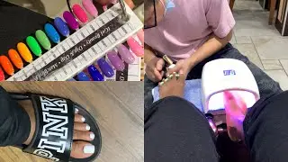 GRWM - Gel Pedicure vlog 💅🏾 🦶🏾First vlog of 2021!! / COME TO MY APPOINTMENT WITH ME