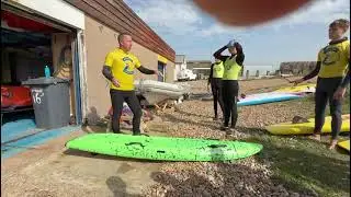 Learning paddle board skills