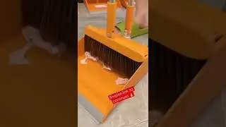 ￼Foldable Broom Dustpan Set Household Floor Cleaning Set Rotating Broom With Dustpan Magnetic