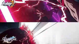 Acheron and Raiden Mei Parallel Thunder slash!