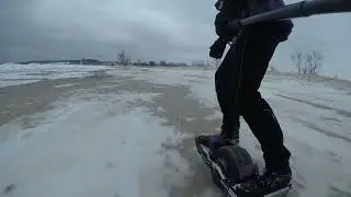 Onewheelin’ crusty beach  # Onewheel 