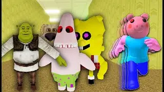 Georgie Escapes Backrooms from Shrek | Patric | Spongebob | Floppa and more