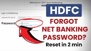 Reset / Change HDFC Net Banking Password in case Forgotten