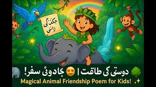 Jungle Queen Adventure | Urdu Poem for Kids | Friendship & Fun Animal Story! 😱 #viralkidsvideo