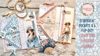 You HAVE TO Try this Stunning Triangular Pocket Page with A Flip Out!
