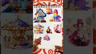colorful fantasy 😇#imademyownjournal #art #mindfuljournaling #artjournal #scrapbooking