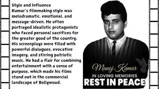 Indian Actor Manoj Kumar Biography R.I.P (1937-2025), Death #Inspirational #Motivationa  #Success