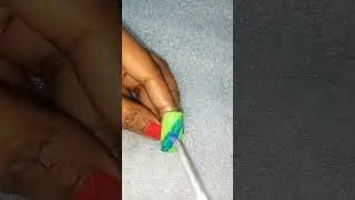 Green Nail Art Design 💅 #simplenails #nailart #nailgelart #naildesigns #youtubeshorts