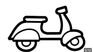 How to Draw Scooty Drawing, Painting & Colouring For kids and Toddlers_ Child Art