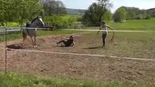 Jelena f&auml;llt mit Ronja hin