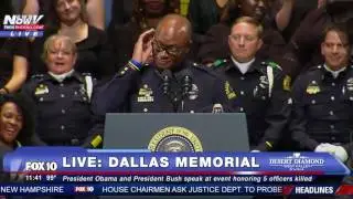 EMOTIONAL: Dallas Police Chief David Brown Speaks at Dallas Shooting Memorial -FNN