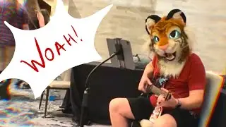 Playing guitar at AnthrOhio 2025