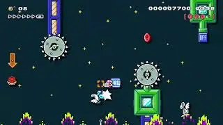 2-1 Northern Light 1up by Spankynutz [Mario Maker 2]