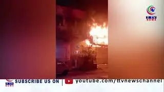 Fire guts tyre shop in Petbasheerabad; property worth several lakhs lost