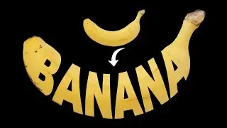 🍌 Creative Typography Effect on Banana Using Layer Mask | Photoshop Bangla Tutorial | Shibbir Ahmed