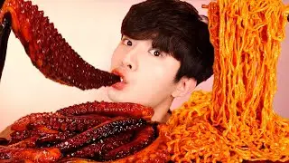 RUS SUB)Лягур Осьминог  См Ешь Mukbang🔥Spicy Octopus legs Korean ASMR 후니 Hoony Eatingsound