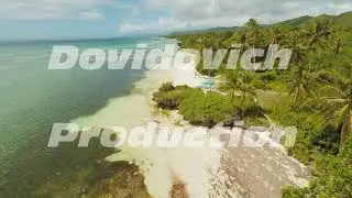 Aerial view of Bohol coast Island. Aerial. Philippines.