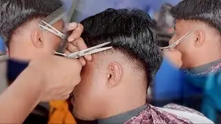 how to square haircut ।। square hair cutting boy #uniquehaircutbd
