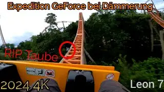 Expedition GeForce Onride bei Dämmerung 2024 4K Holiday Park Summernights