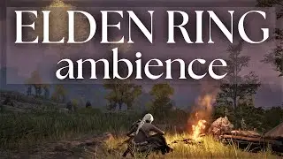 Relaxing 1 Hour Elden Ring Ambience | night, rain, cosy campfire