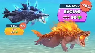 GOT GIANT MONSTER SHARKJIRA + MAGMAJIRA 90% OFF - Hungry Shark Evolution