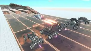 DeLorean enters ARBS Kart Race. Straight up-down course! | Animal Revolt Battle Simulator
