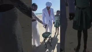 #shorts #beachwedding sand ceremony