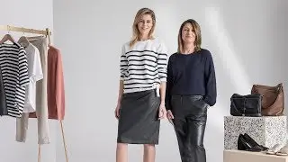 Two ways to wear the leather skirt