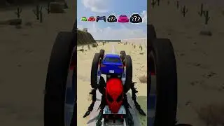 Small & Big Cars vs Choo Choo Spider Train #beamngdrive #car