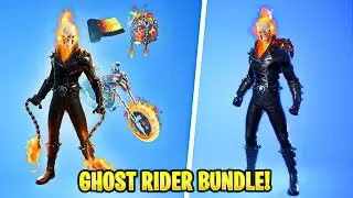 *LEAKED* GHOST RIDER BUNDLE Showcase! (Ghost Rider Skin, Glider, Back Bling & More) Fortnite