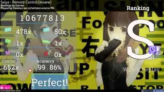 Cookiezi | Saiya - Remote Control [Insane] | HDDT 99.86% FC 600pp | Ingame Perspective