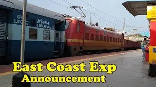 East Coast Express Announcement Arrival and Departure at Samalkot Junction | Indian Railways