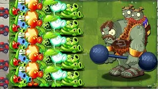 All Pea Plant Food vs Carnie Gargantuar! - Plants vs Zombies 2 Mod