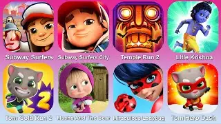Subway Surfers,Subway Surfers City,Temple Run 2,Little Krishna,Tom Gold Run 2,Masha,Miracoluos Lady